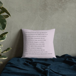 Difficult Lavender Morning Pillow
